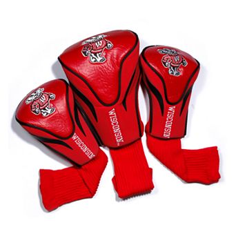 Team Golf Wisconsin Badgers 3 pc Contour Head Cover Set