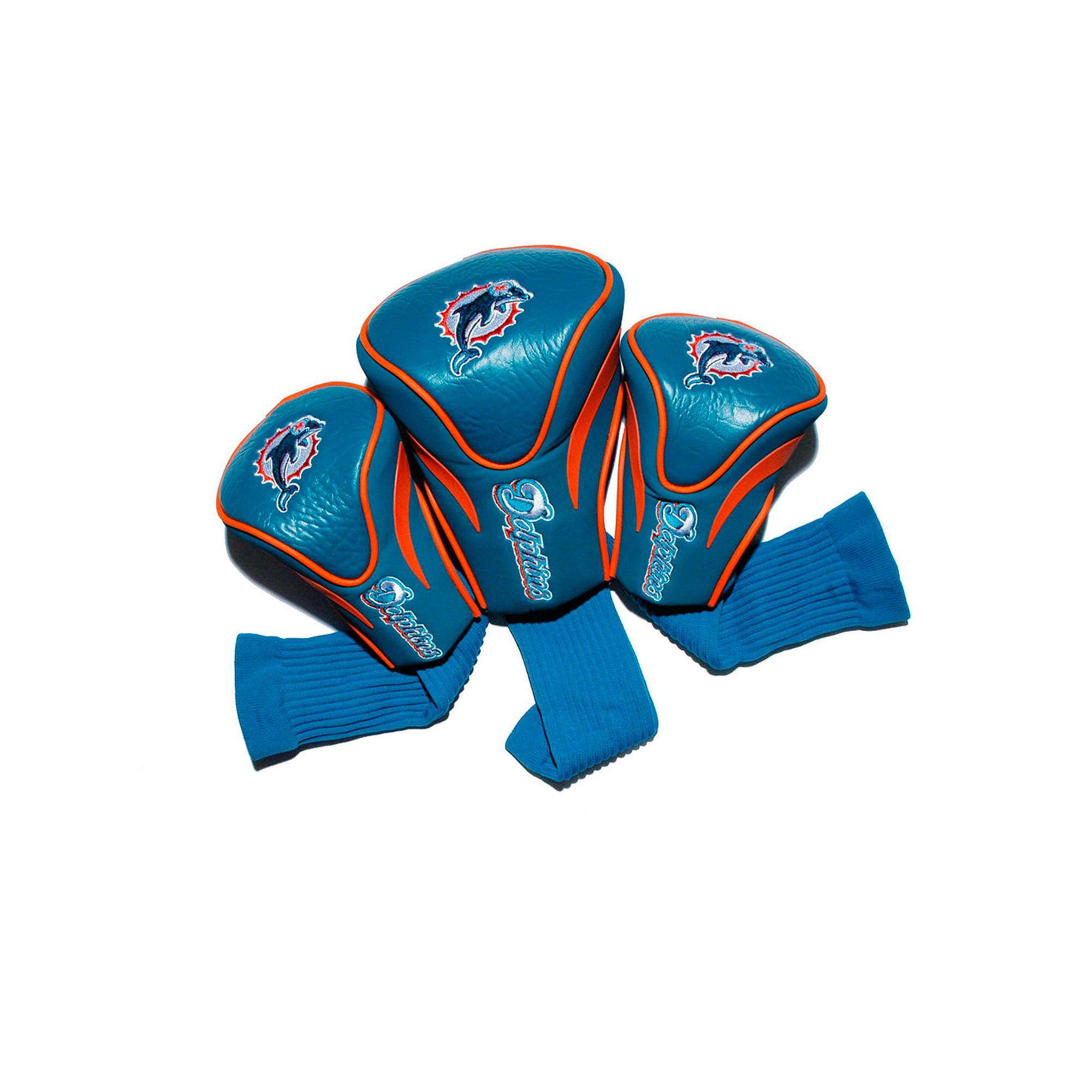 Team Golf Miami Dolphins 3-pc. Contour Head Cover Set