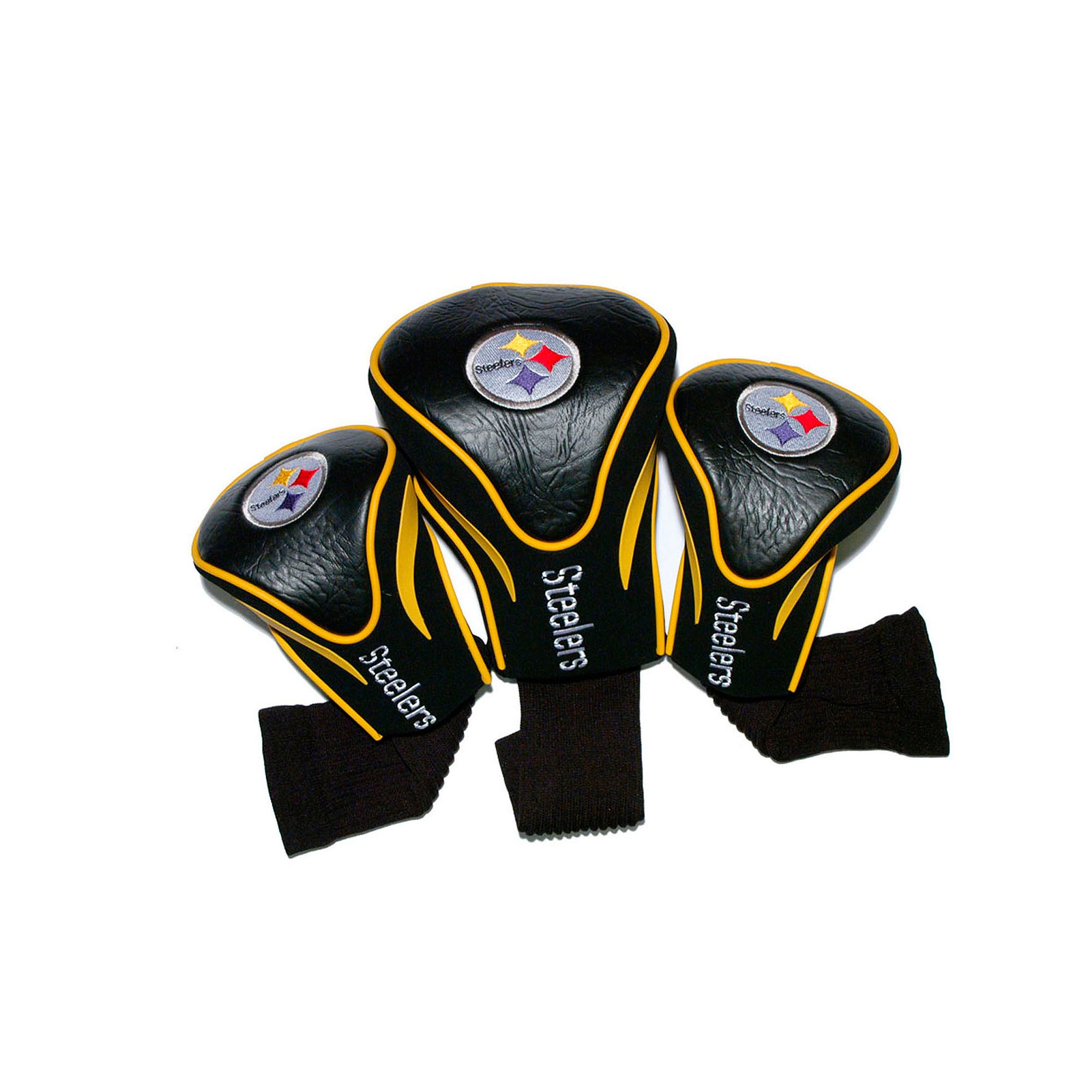 Team Golf Pittsburgh Steelers 3-pc. Contour Head Cover Set