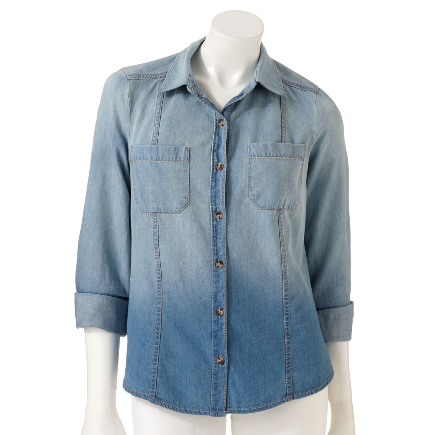 kohls denim shirts