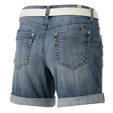 LC Lauren Conrad Cuffed Denim Shorts