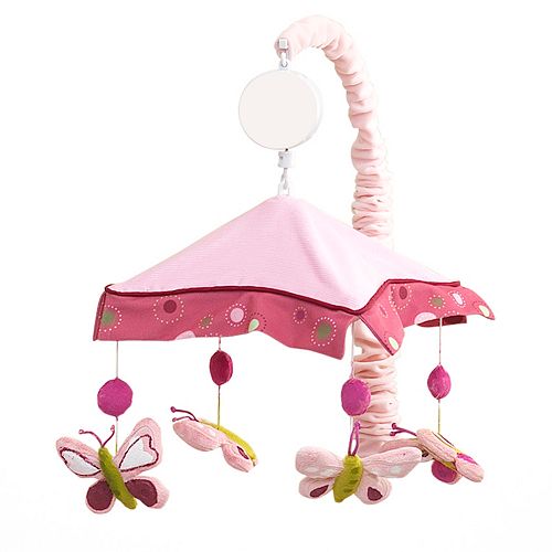 Lambs Ivy Raspberry Swirl Musical Mobile