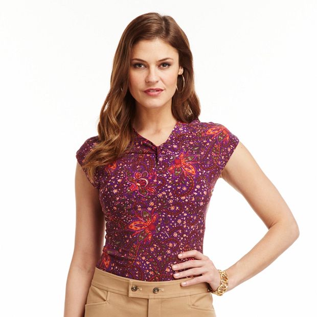 chaps petite tops