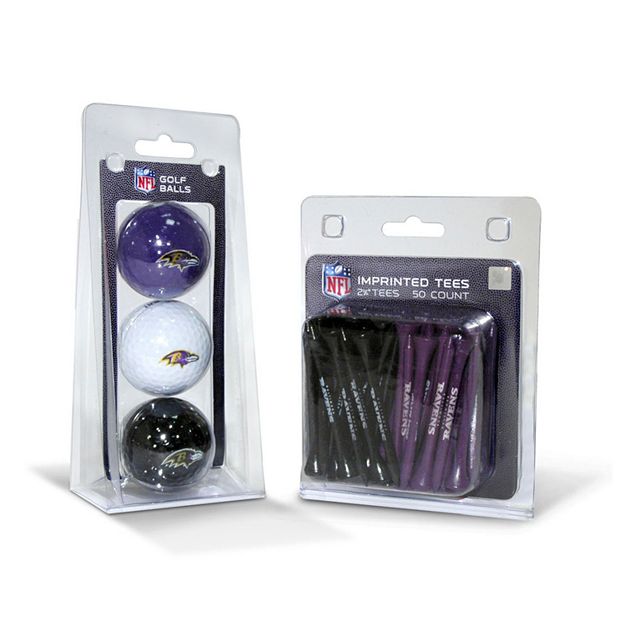 Team Golf Baltimore Ravens Ball & Tee Set