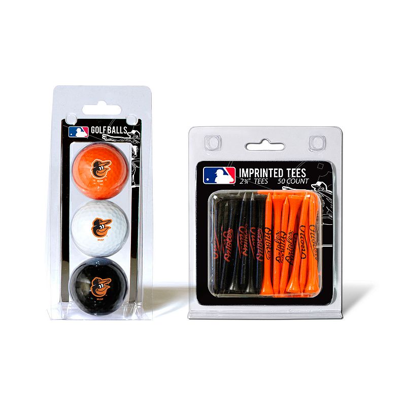 Team Golf Baltimore Orioles Ball and Tee Set, Multicolor