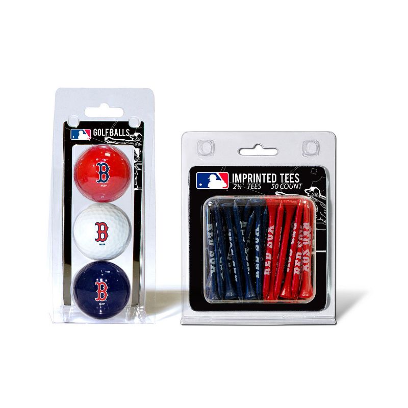 Team Golf Boston Red Sox Ball and Tee Set, Multicolor
