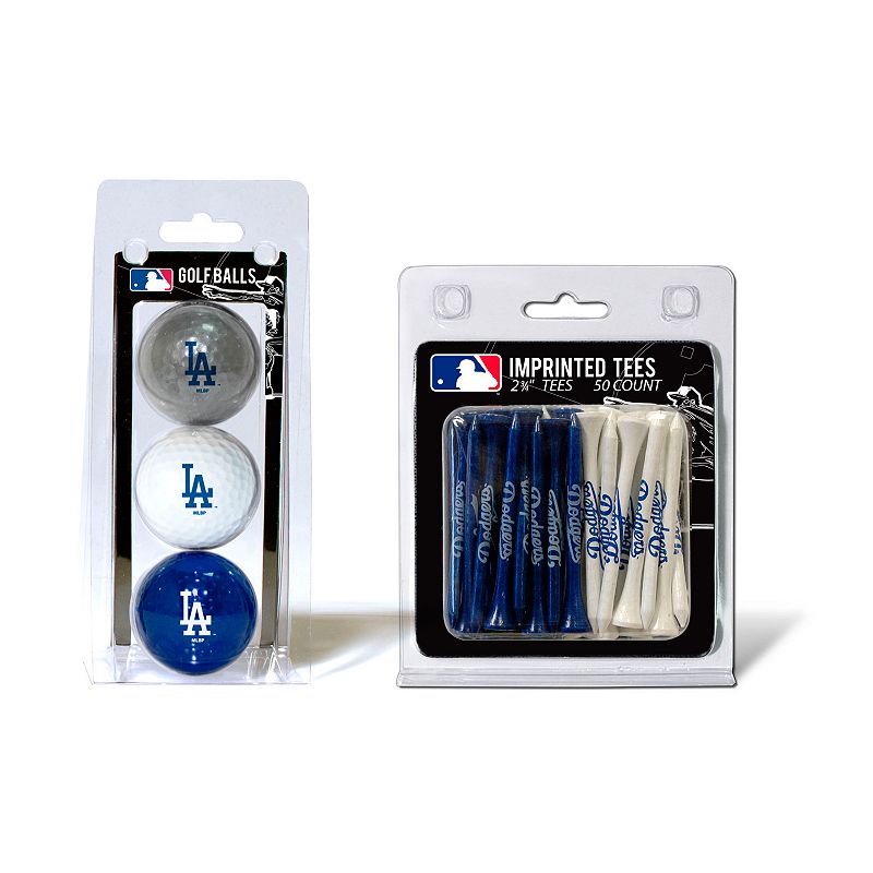 Team Golf Los Angeles Dodgers Ball and Tee Set, Multicolor