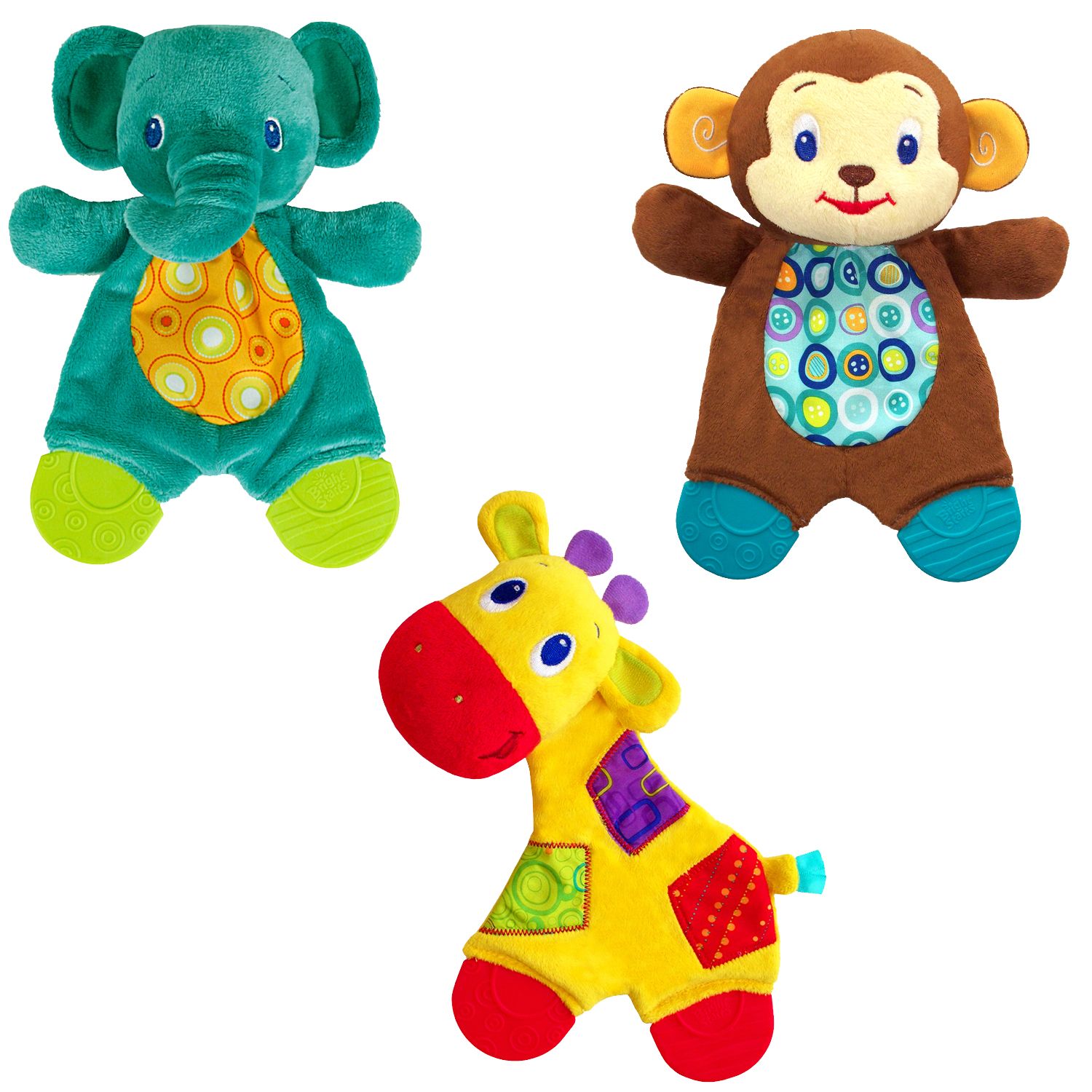 Bright Starts Snuggle &amp; Teethe - Giocattolo Massaggiagengive A Forma Di Giraffa, Senza BPA, Per Neonati