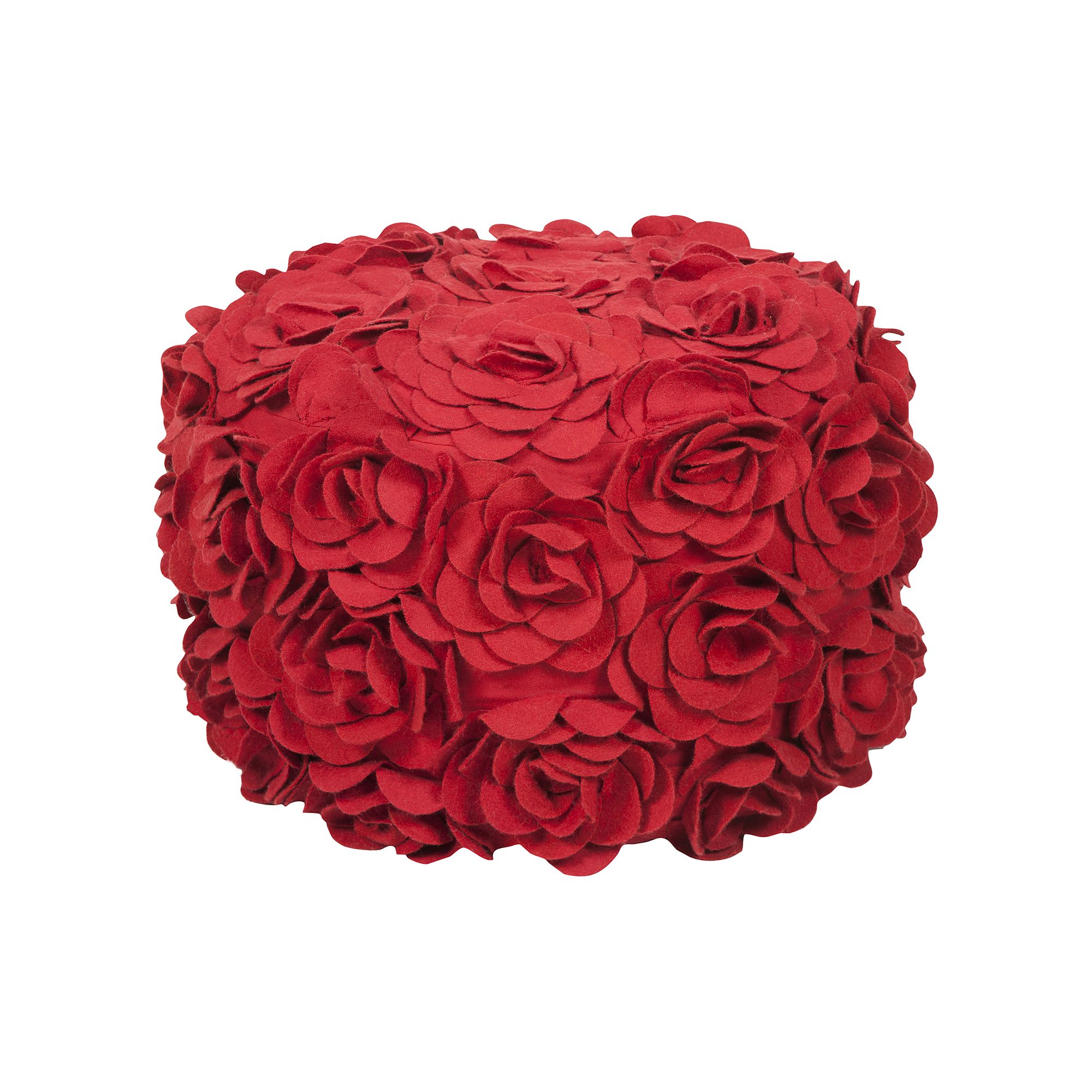 Artisan Weaver Garden Pouf, Venetian Red