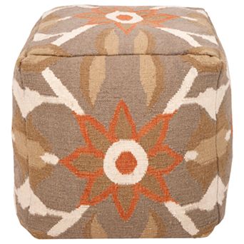 Artisan Weaver Linn Floral Pouf