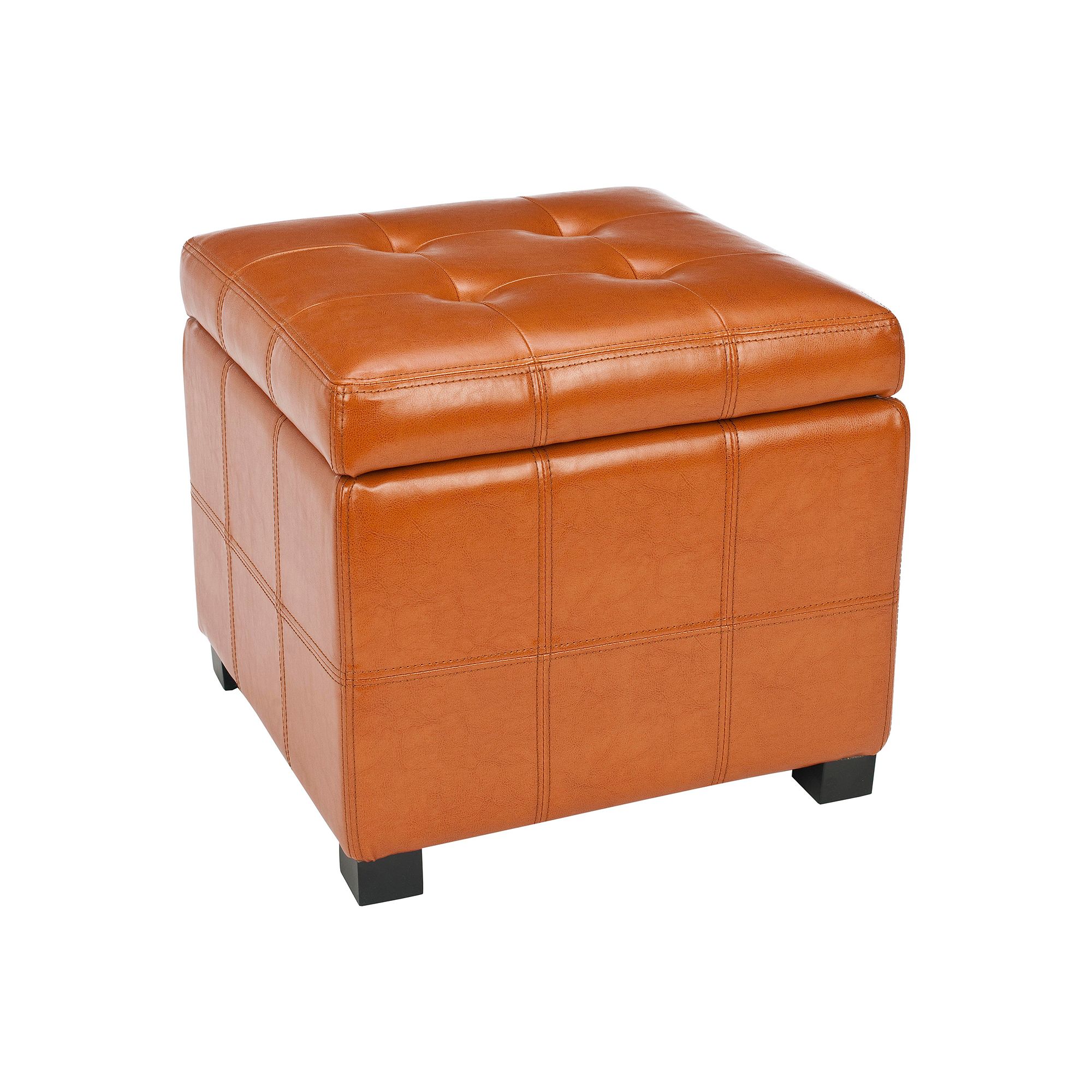 Safavieh Maiden Tufted Storage Ottoman, Saddle