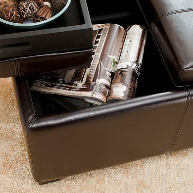 Safavieh Harrison Triple Tray Storage Ottoman