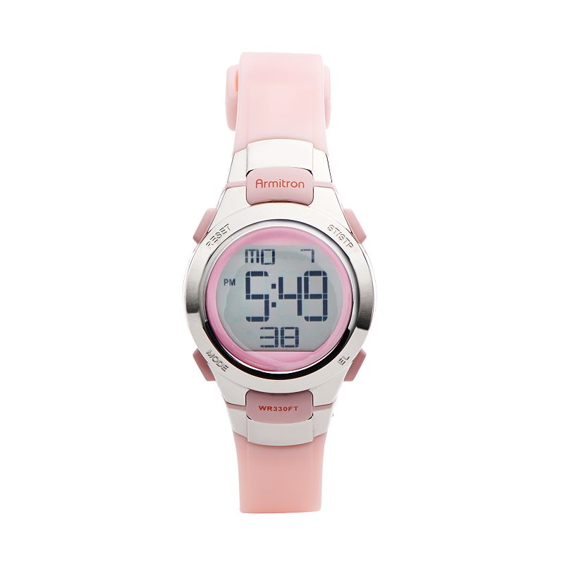 Armitron Womens Digital Chronograph Watch, Size: Small, Pink