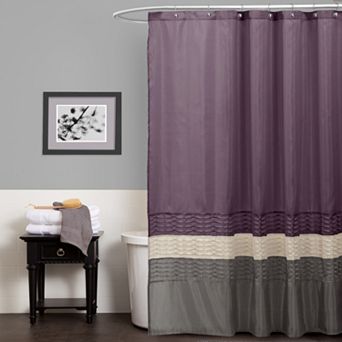 Lush Decor Mia Fabric Shower Curtain