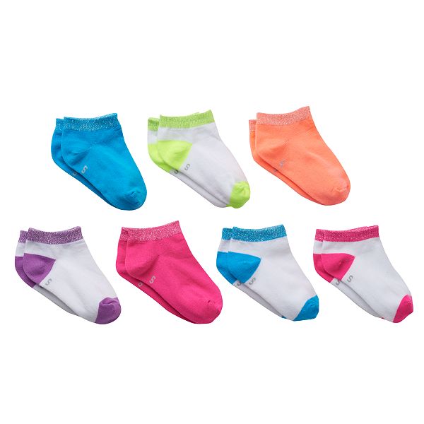 Girls 4-16 SO® 7-pk. Sparkle Low-Cut Socks