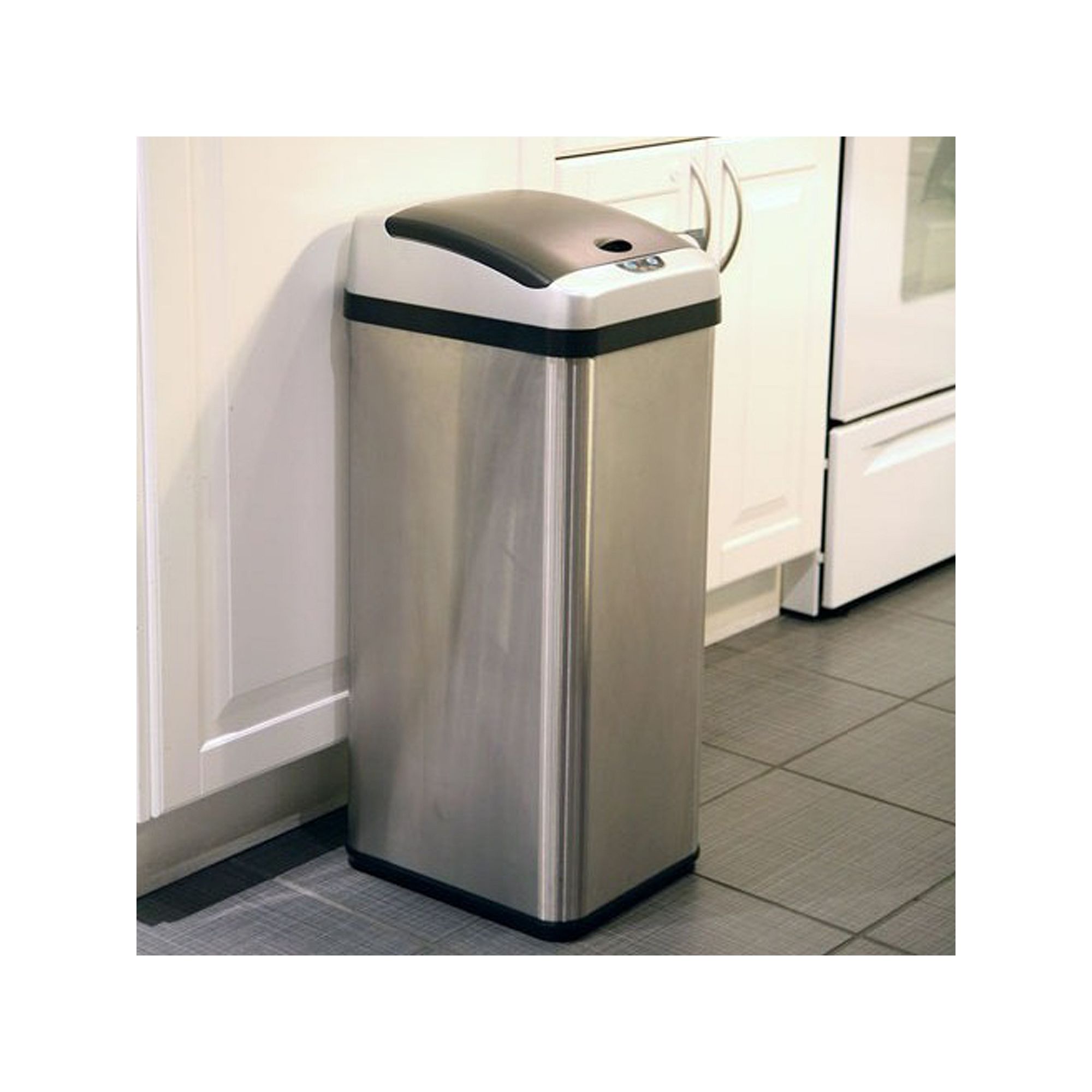 iTouchless 13-Gallon Extra Wide Stainless Steel Automatic Sensor Touchless 