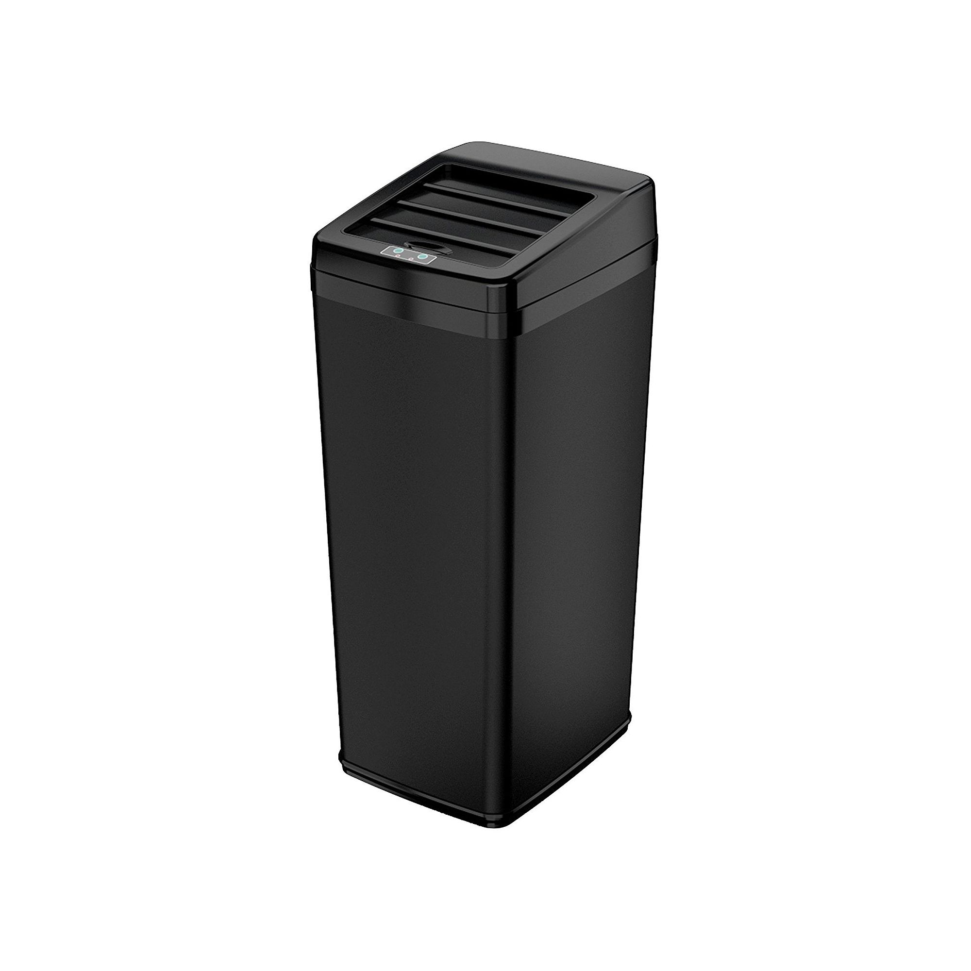 iTouchless 14-Gallon Automatic Sensor Touchless Trash Can, Black