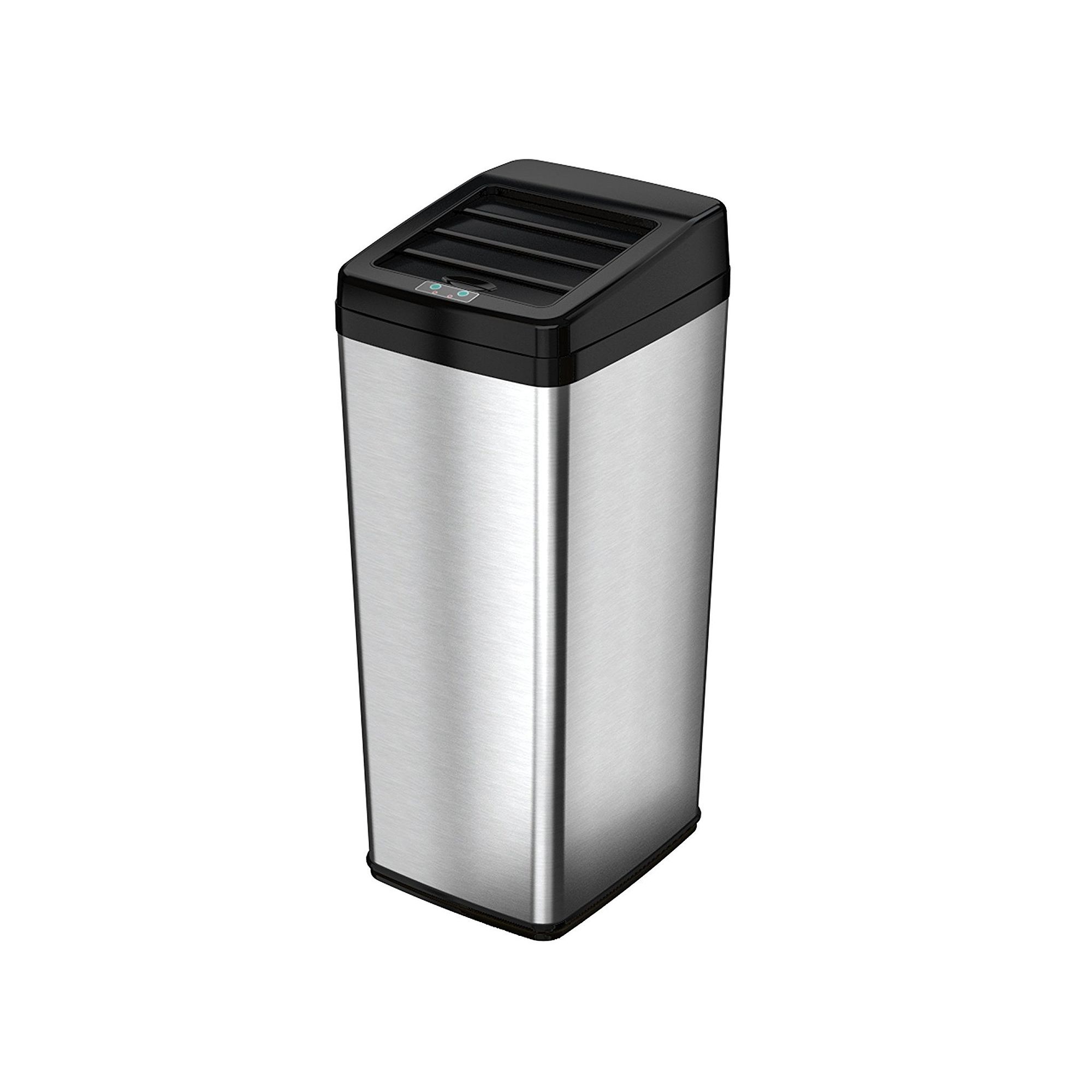 iTouchless 14-Gallon Stainless Steel Automatic Sensor Touchless Trash Can, 