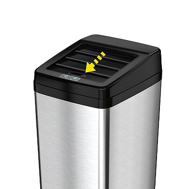 iTouchless 14-Gallon Stainless Steel Automatic Sensor Touchless Trash Can
