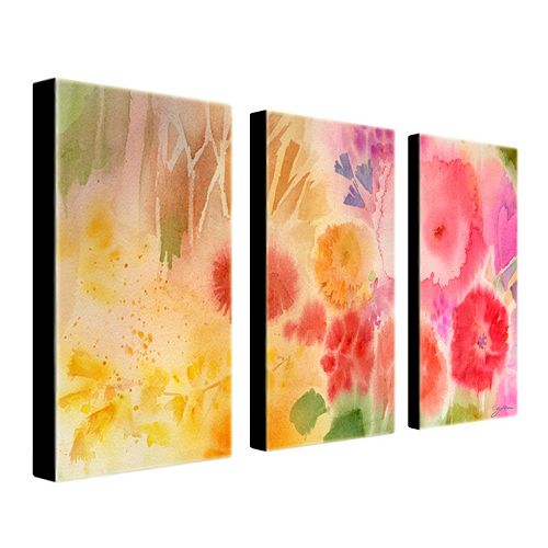 Wood Flower 3-pc. Wall Art Set by Sheila Golden