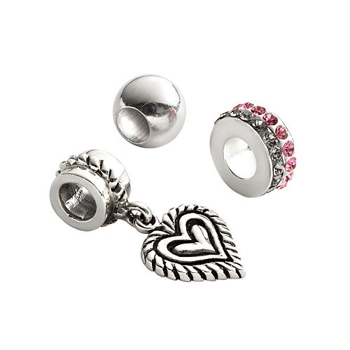 Individuality Beads Sterling Silver Crystal Spacer, Round Spacer ...