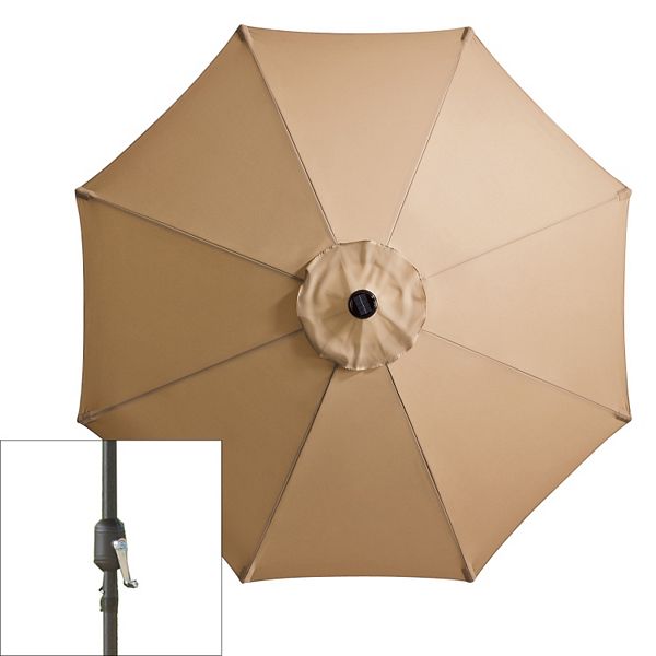 Sonoma Goods For Life Crank Tilt Solar Led Patio Umbrella