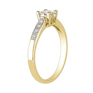 Stella Grace Princess-Cut Diamond Engagement Ring in 10k Gold (1/4 ct. T.W.)