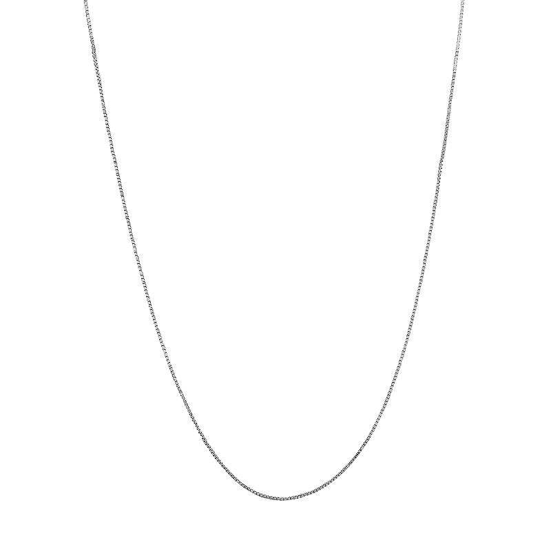 Everlasting Gold 14k White Gold Box Chain Necklace, Womens, Size: 16