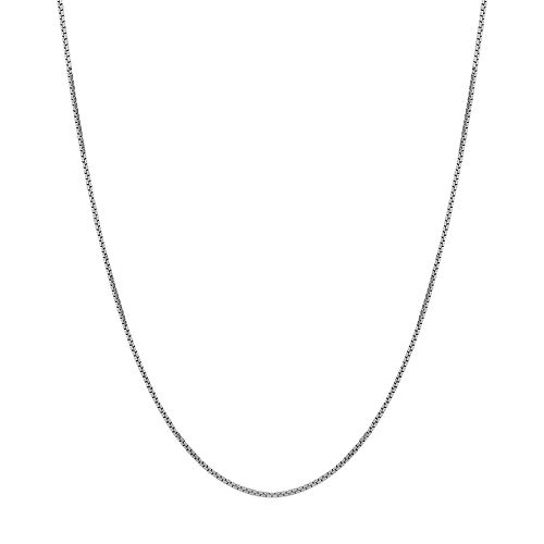 Everlasting Gold 14k White Gold Box Chain Necklace