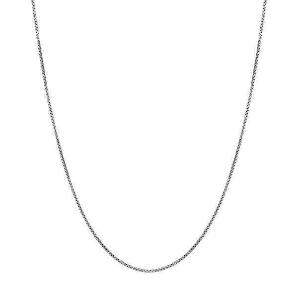 Everlasting Gold 14k White Gold Box Chain Necklace