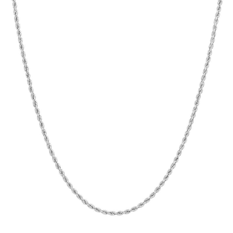 Everlasting Gold 14k Gold Rope Chain Necklace, Womens, Size: 16, White
