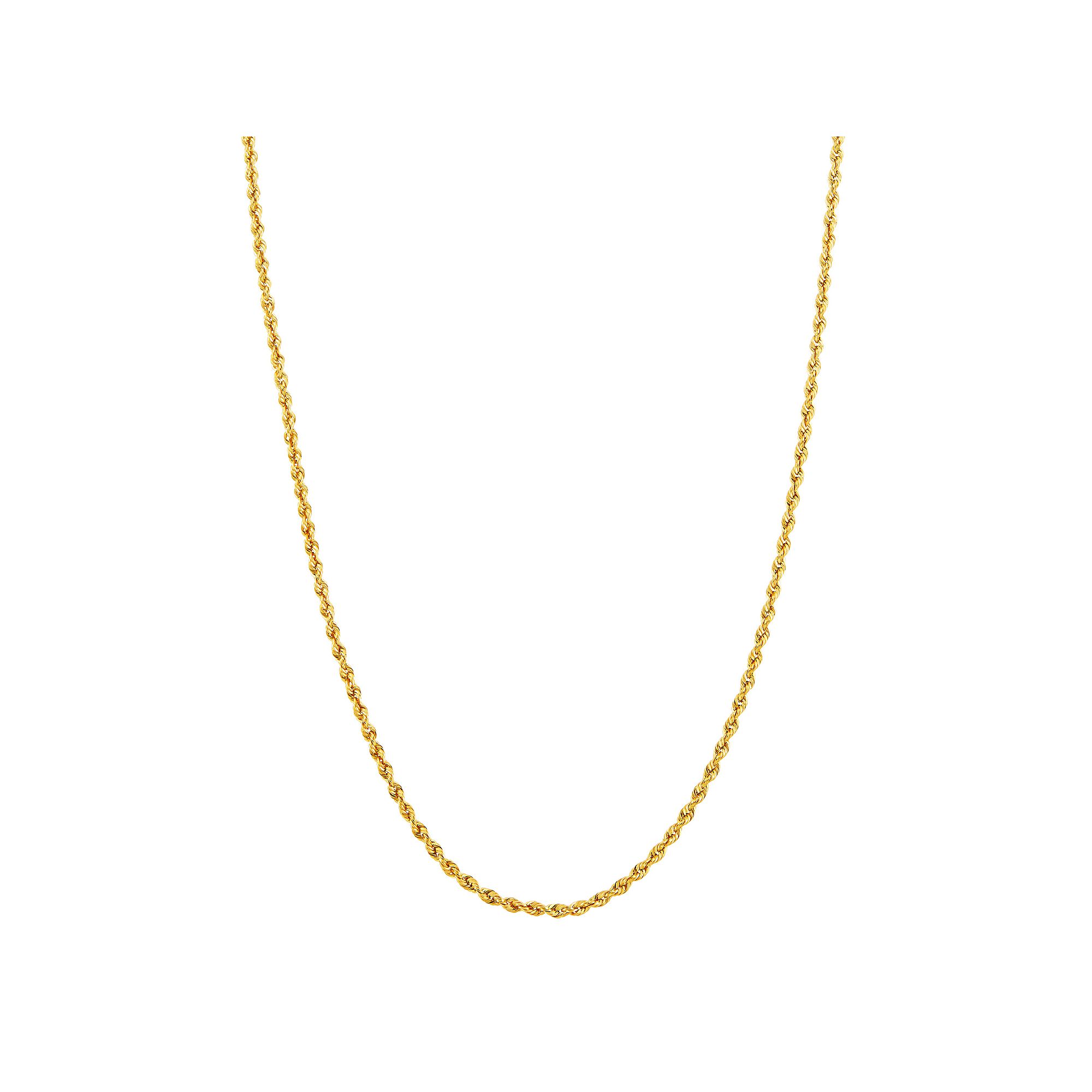 Everlasting Gold 14k Gold 1.8mm Rope Chain Necklace, Womens, Size: 18, 