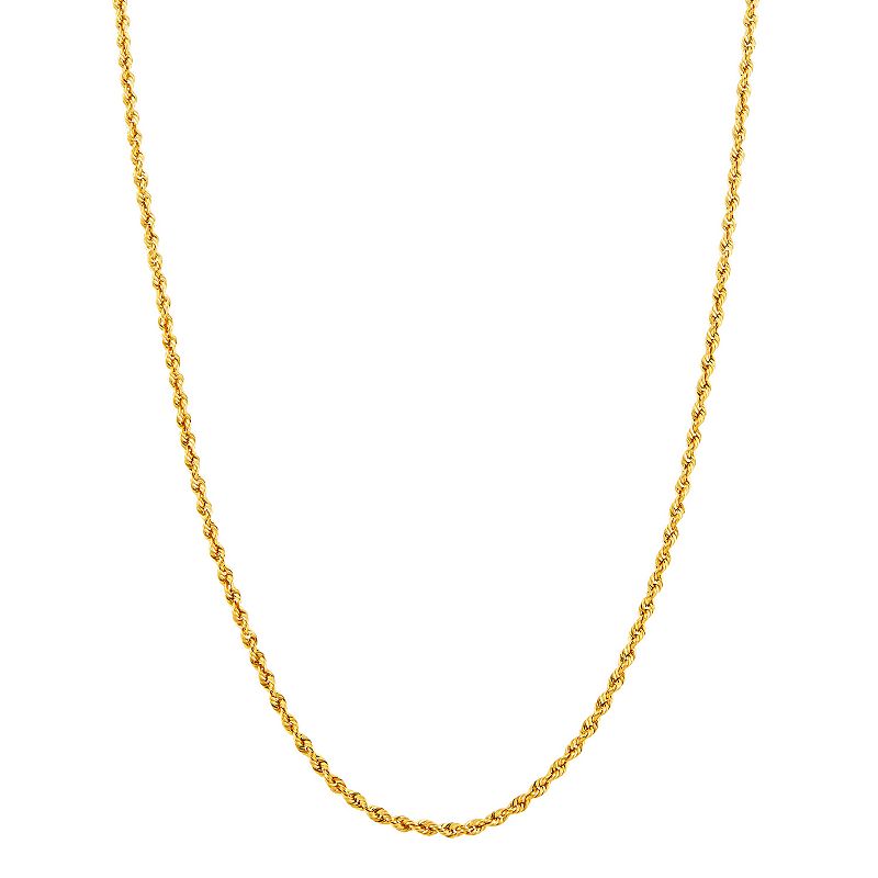 Everlasting Gold 14k Gold Rope Chain Necklace, Womens, Size: 20