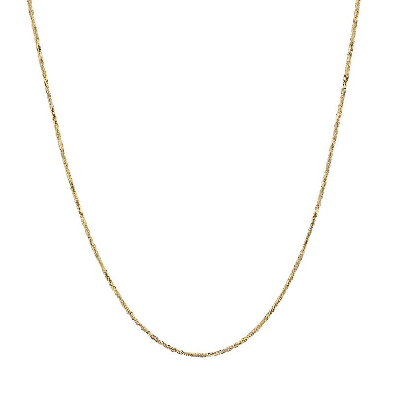 Everlasting Gold 14k Gold Crisscross Chain Necklace, Womens, Size: 20
