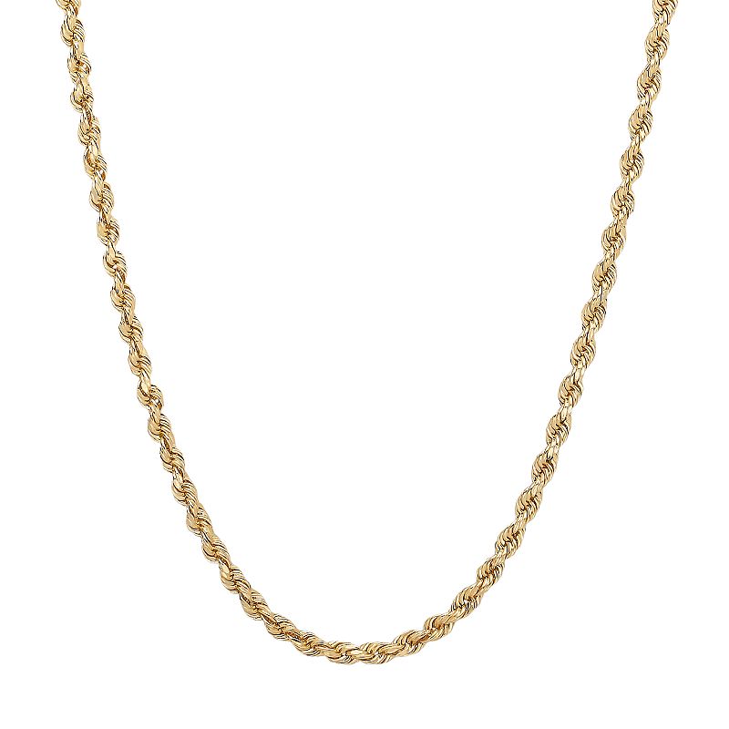 Everlasting Gold 14k Gold Rope Chain Necklace, Womens, Size: 18