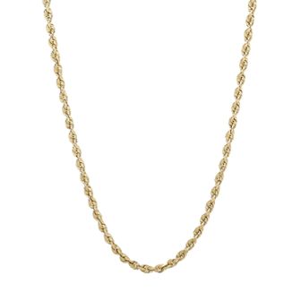 Everlasting Gold 14k Gold Rope Chain Necklace