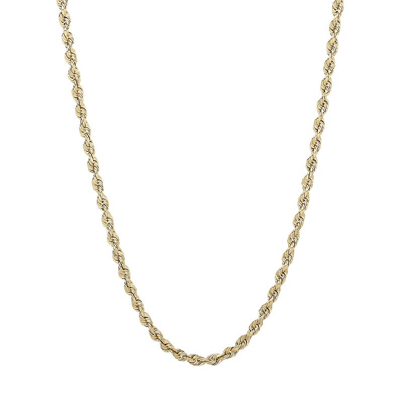 Everlasting Gold 14k Gold Rope Chain Necklace, Womens, Size: 18