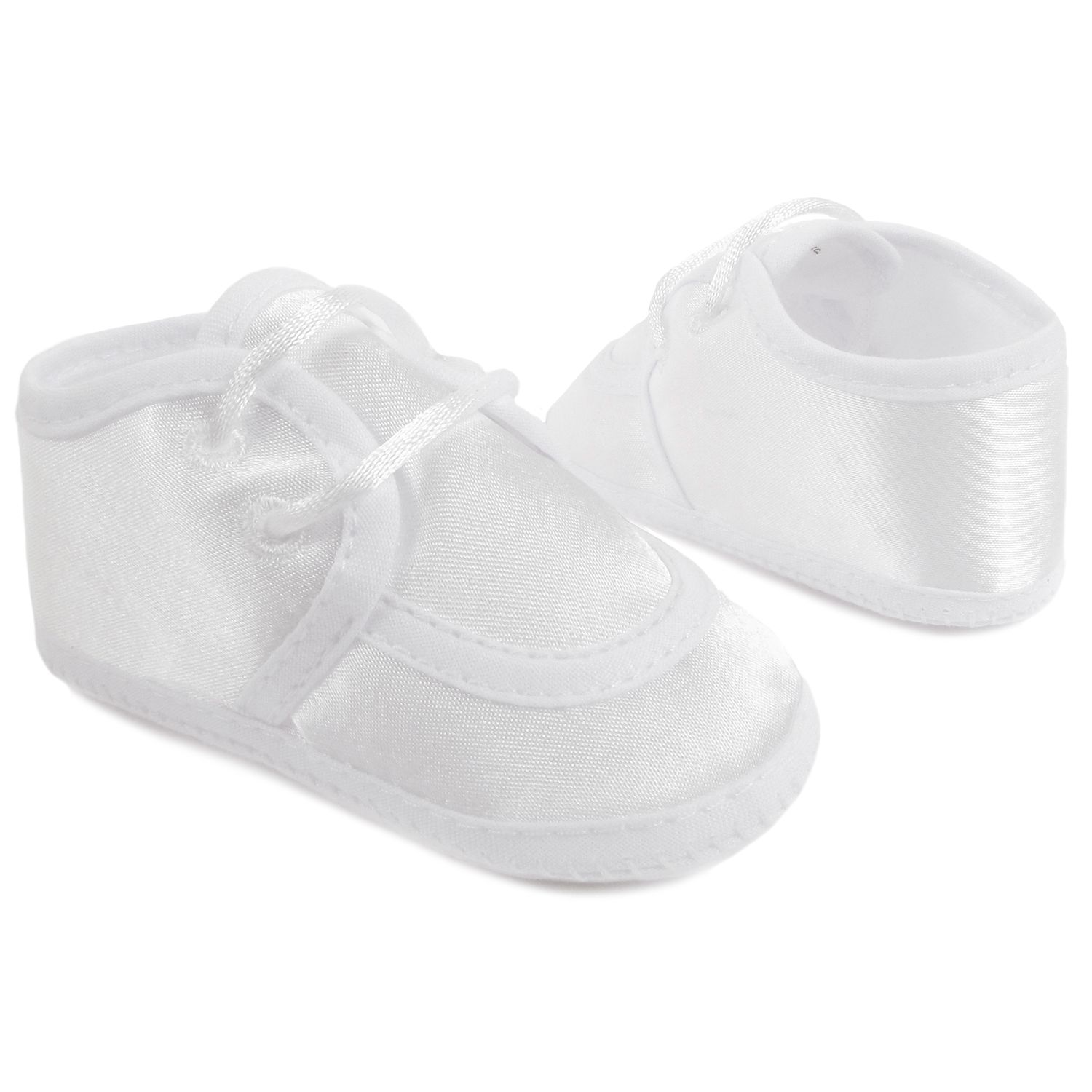 satin christening shoes