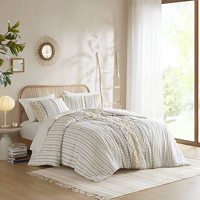 INK+IVY Imani 3 pc Tufted Chenille Cotton Comforter Set