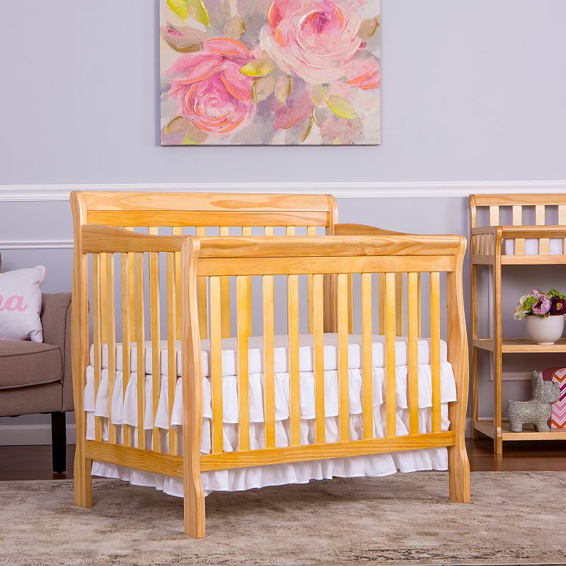 Dream on Me Aden 3-in-1 Fixed-Side Convertible Mini Crib, (Your Choice of Finish)