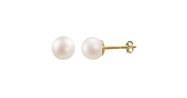 PearLustre by Imperial 10k Gold 5-mm Freshwater Cultured Pearl Stud ...