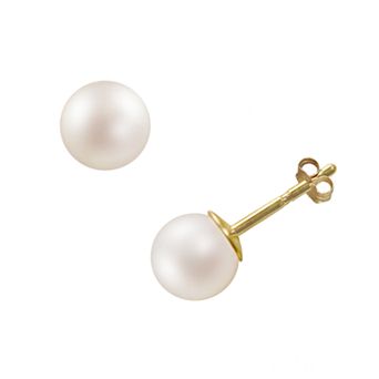PearLustre by Imperial 10k Gold 6-mm Cultured Pearl Stud Earrings