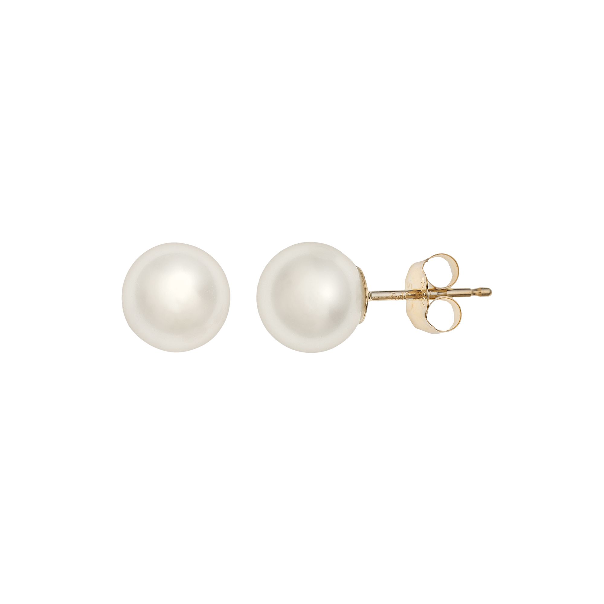 PearLustre by Imperial 10k Gold 7-mm Cultured Pearl Stud Earrings, Womens