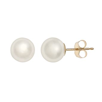 PearLustre by Imperial 10k Gold 7-mm Cultured Pearl Stud Earrings