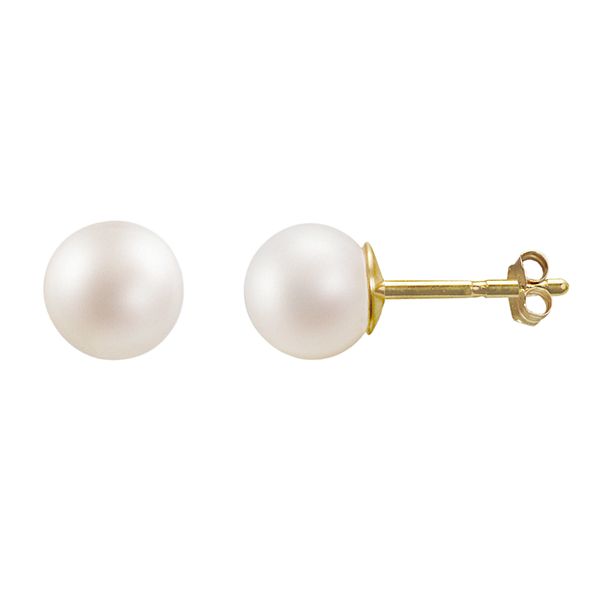 PearLustre by Imperial 10k Gold 8-mm Freshwater Cultured Pearl Stud ...