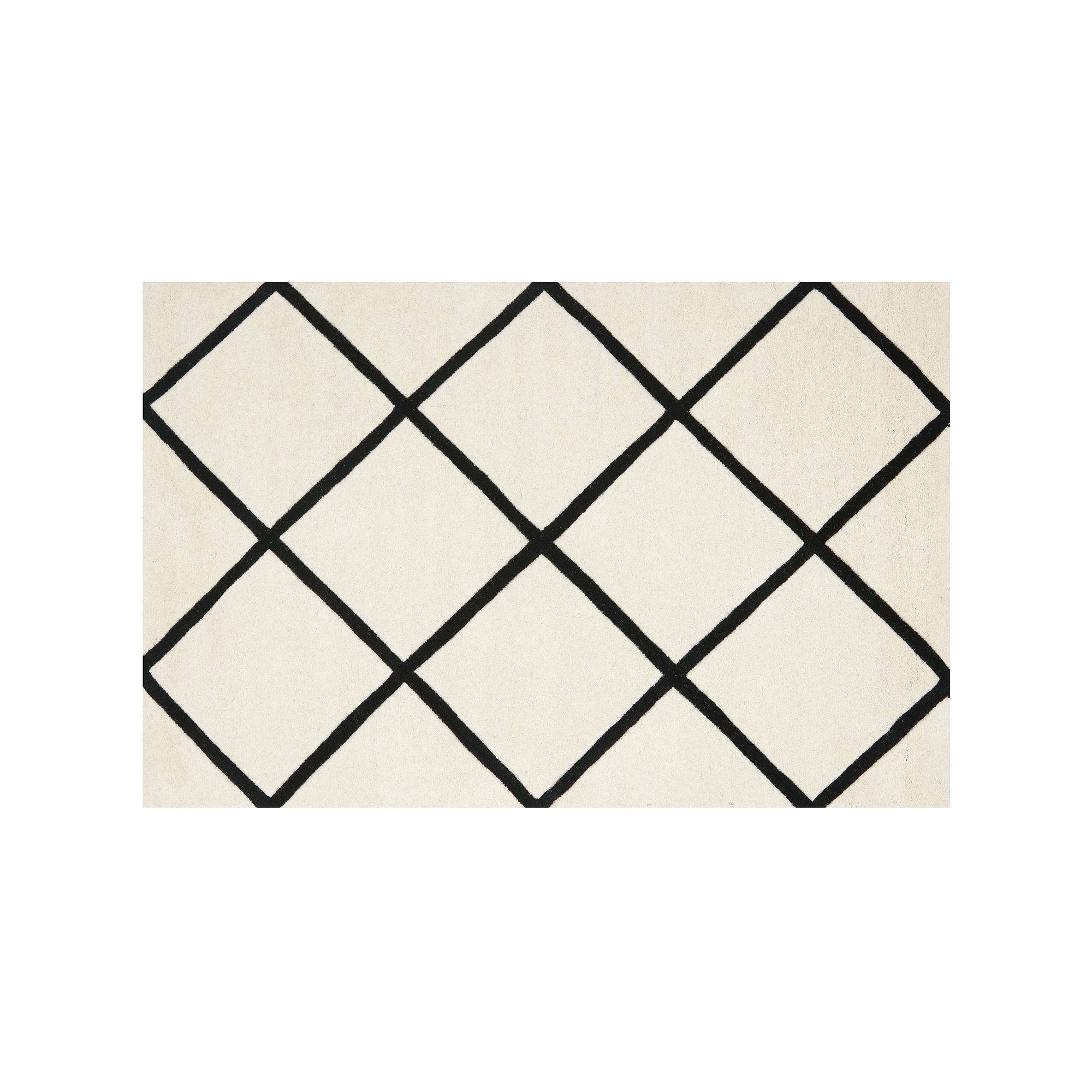 Safavieh Chatham Diamonds Rug - 6 x 9, Ivory Black