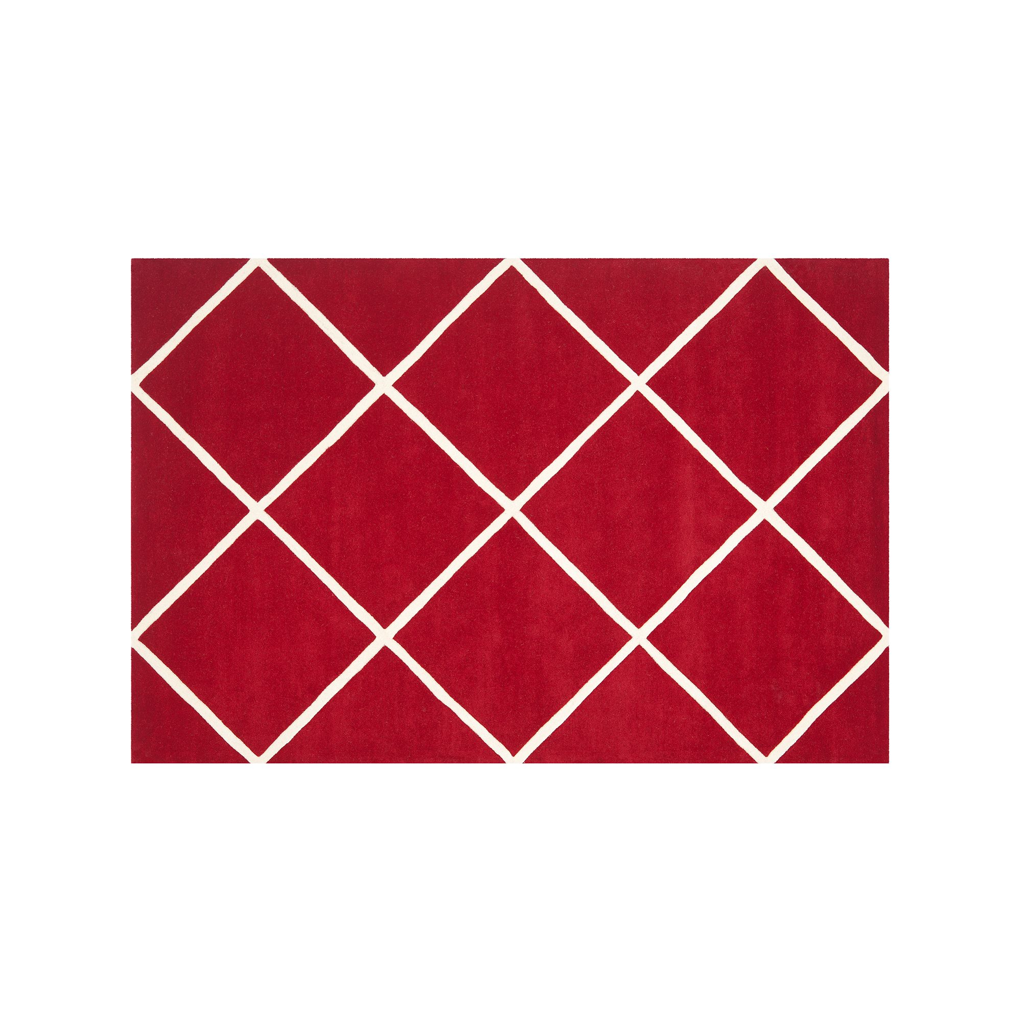Safavieh Chatham Diamonds Rug - 6 x 9, Red Ivory