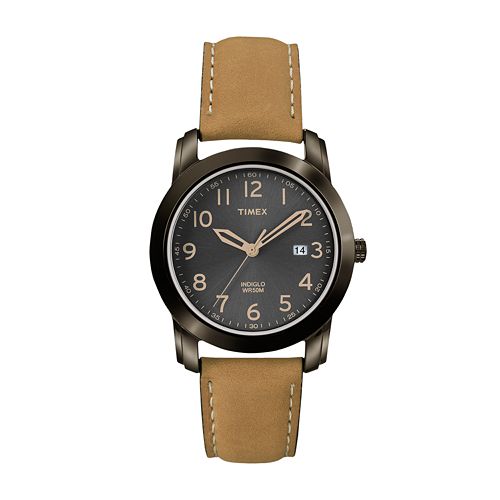 Timex Men's Leather Watch T2P133
