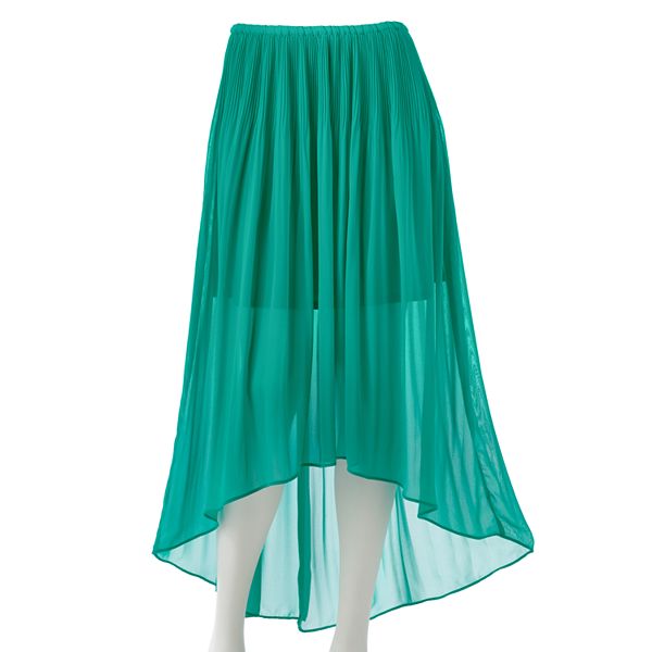LC Lauren Conrad Hi-Low Chiffon Skirt