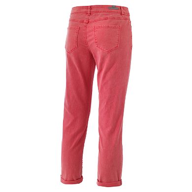 LC Lauren Conrad Roll-Cuff Color Denim Capris